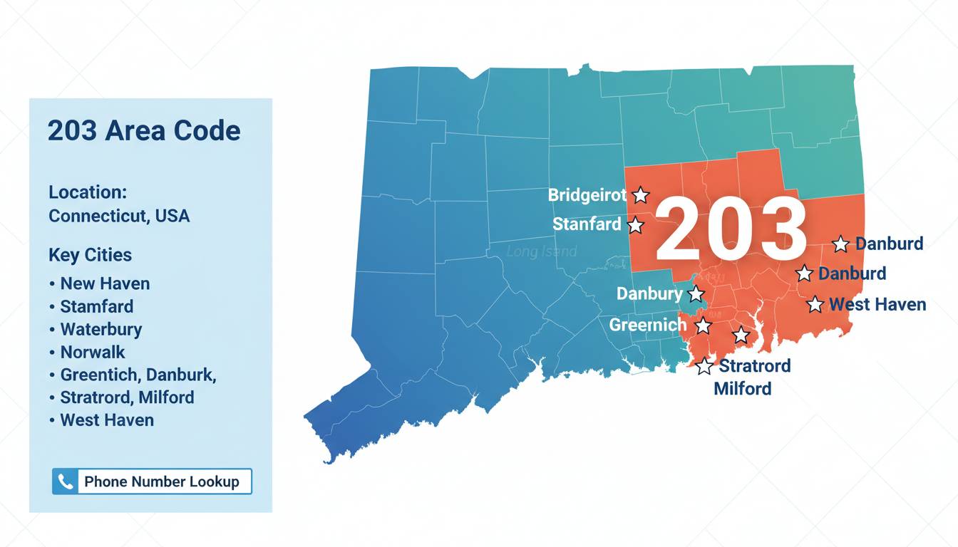 203 Area Code: Location, Cities, Map, and Phone Number Lookup