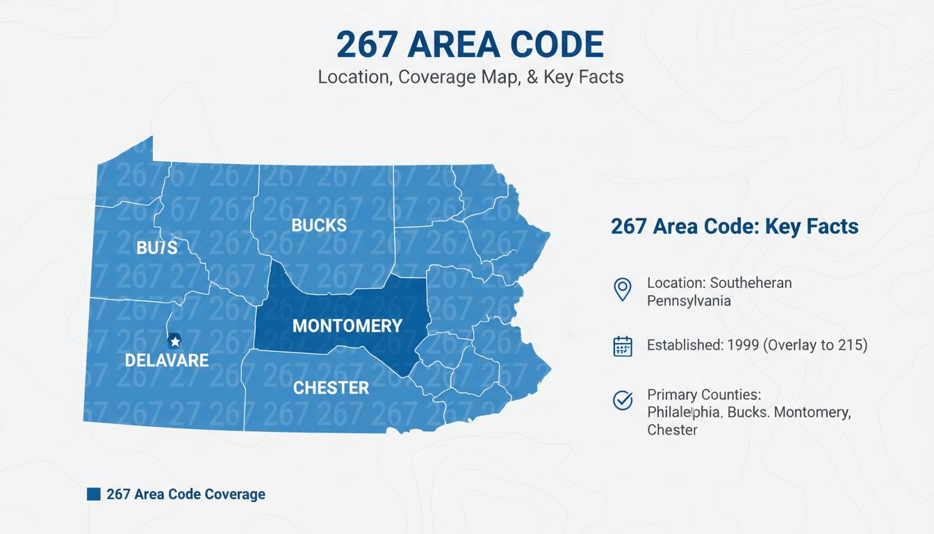 267 Area Code: Location, Coverage Map, and Key Facts