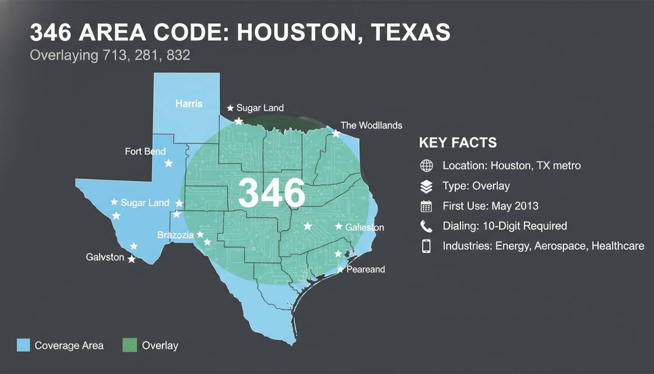 346 Area Code: Location, Coverage Map, and Key Facts