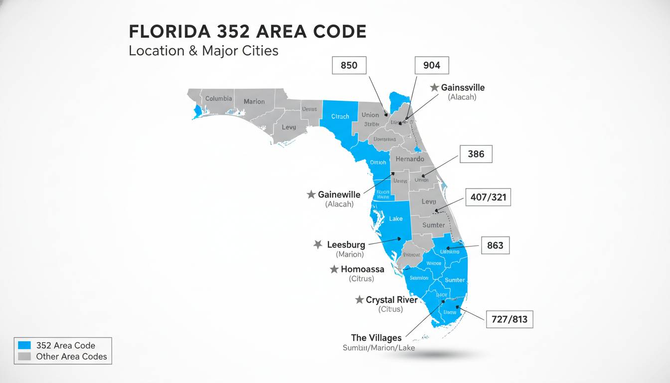 352 Area Code: Location, Map, Cities, and Phone Lookup Guide