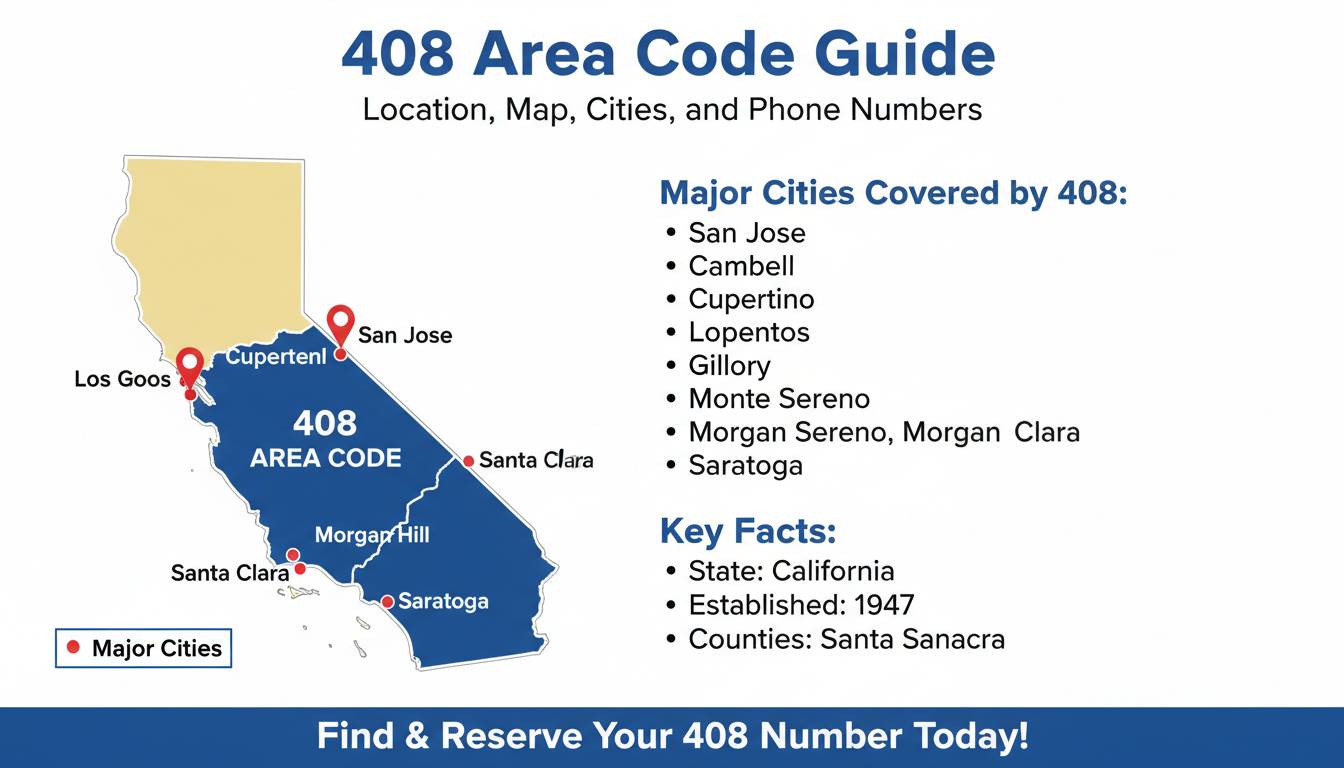 408 Area Code: Location, Map, Cities, and Phone Numbers Guide