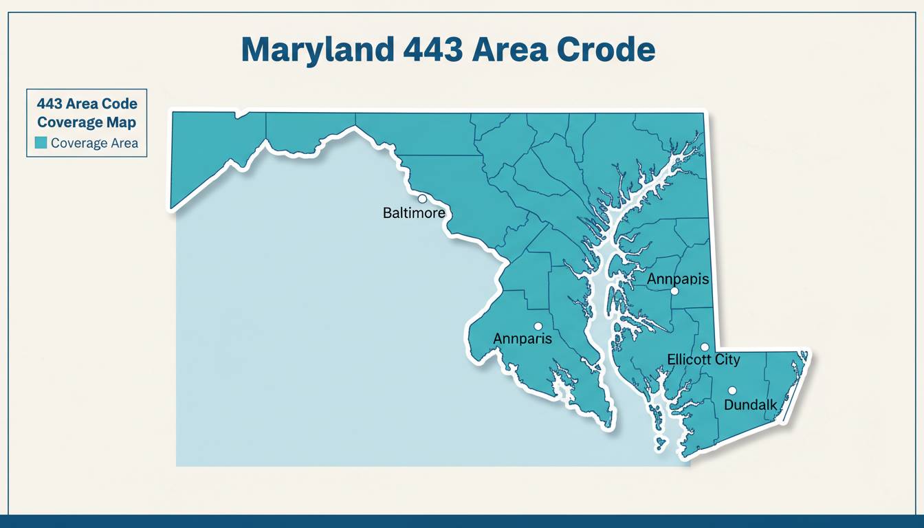 443 Area Code: Location, Coverage Map, and Phone Number Details