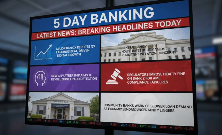 5 Day Banking Latest News: Breaking Headlines Today