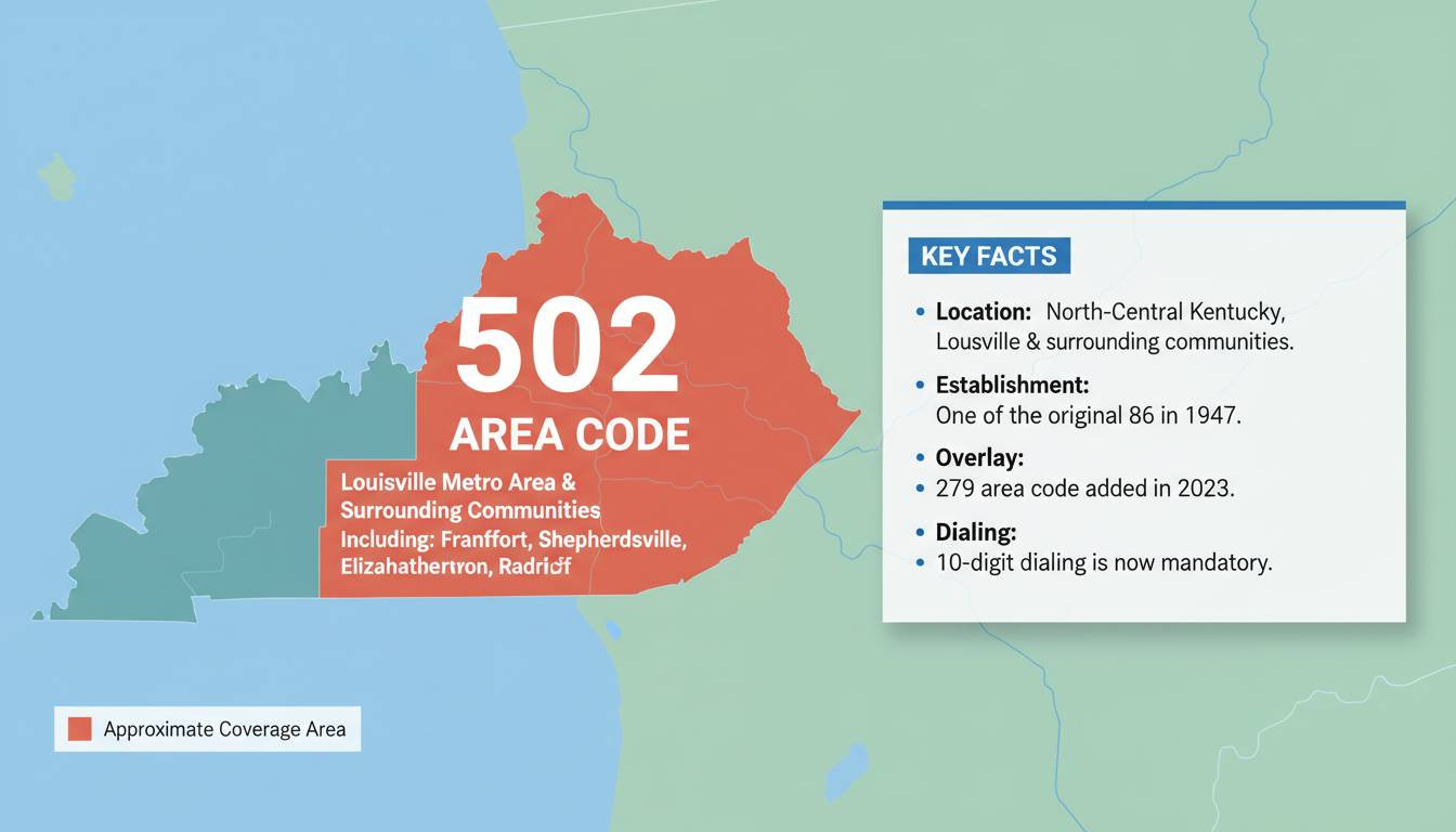 502 Area Code: Location, Map, and Key Facts