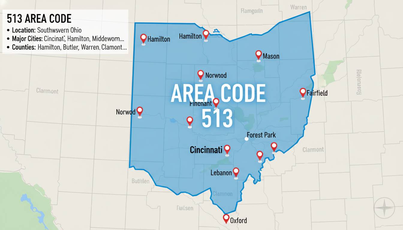 513 Area Code: Location, Map, Cities, and Who Uses It