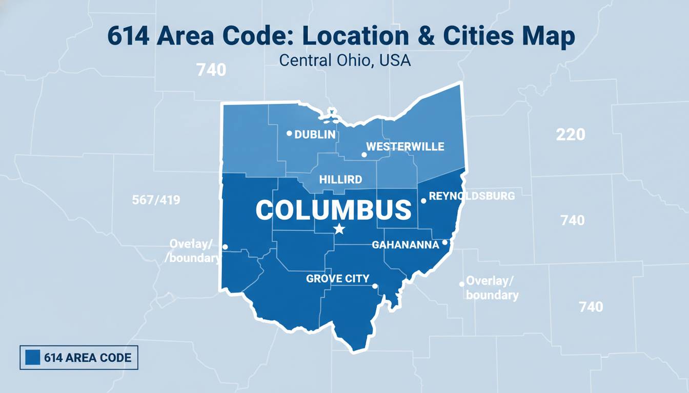 614 Area Code: Location, Cities, Map & Phone Lookup Guide