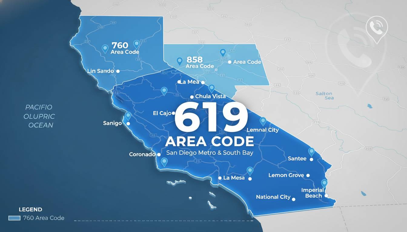 619 Area Code: Location, Map, Cities, and Phone Lookup Guide