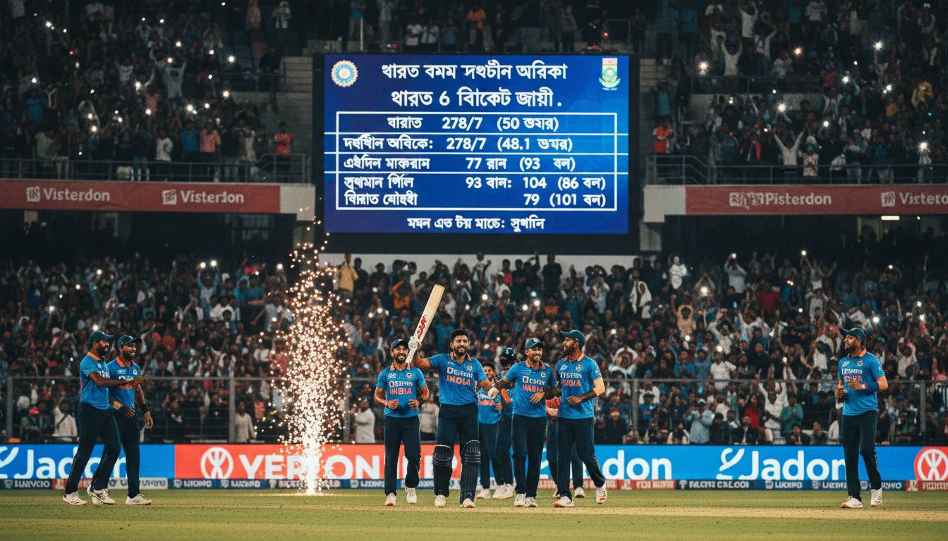 ভারত বনাম দক্ষিণ আফ্রিকা ম্যাচের স্কোরকার্ড | সবশেষ আপডেট