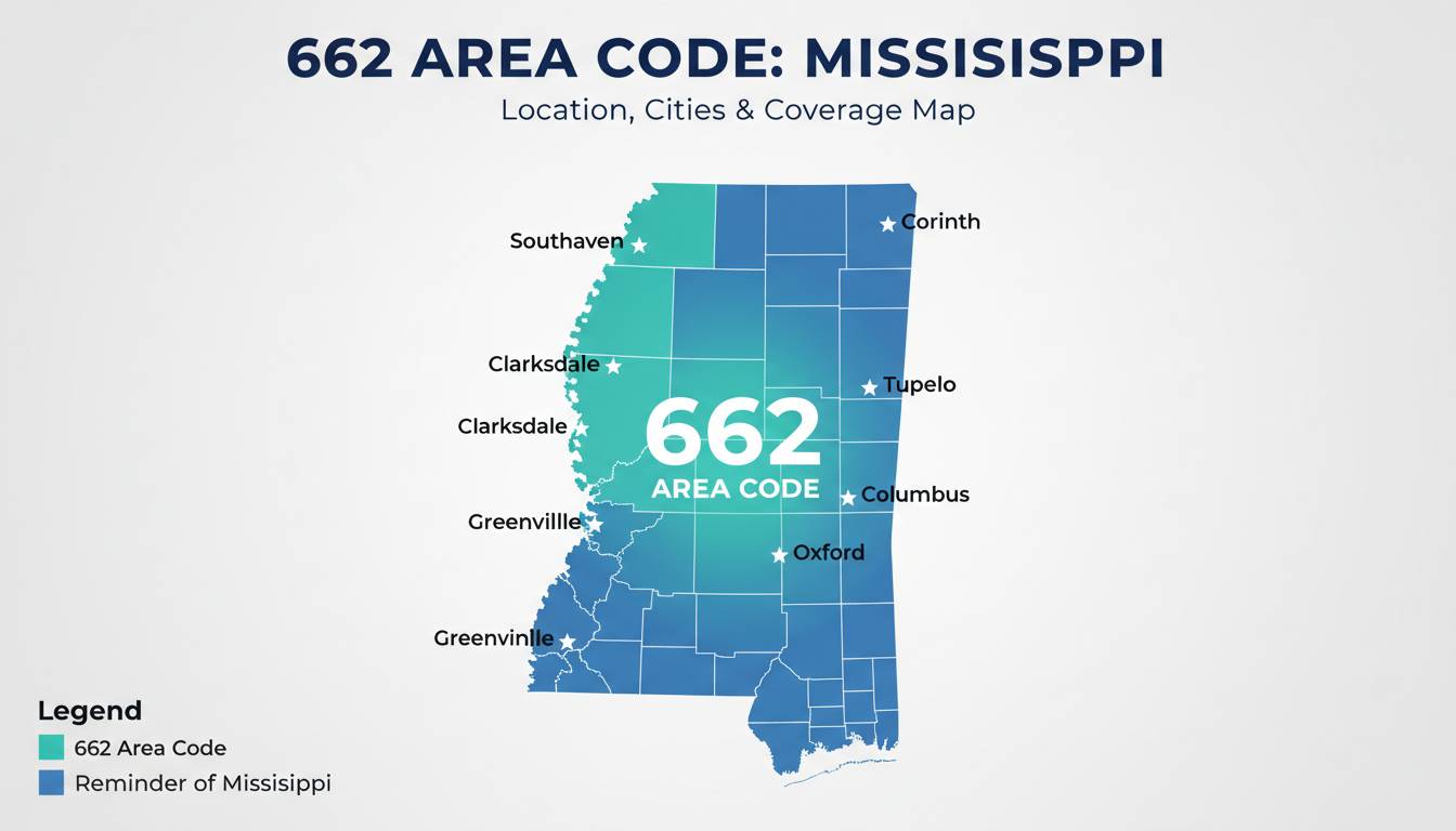 662 Area Code: Location, Cities, Map & Who Uses It