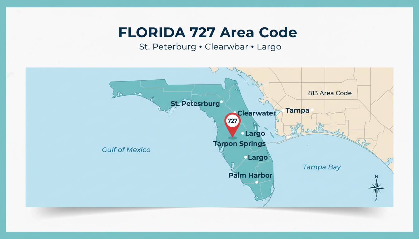 727 Area Code: Location, Cities, and Map Information