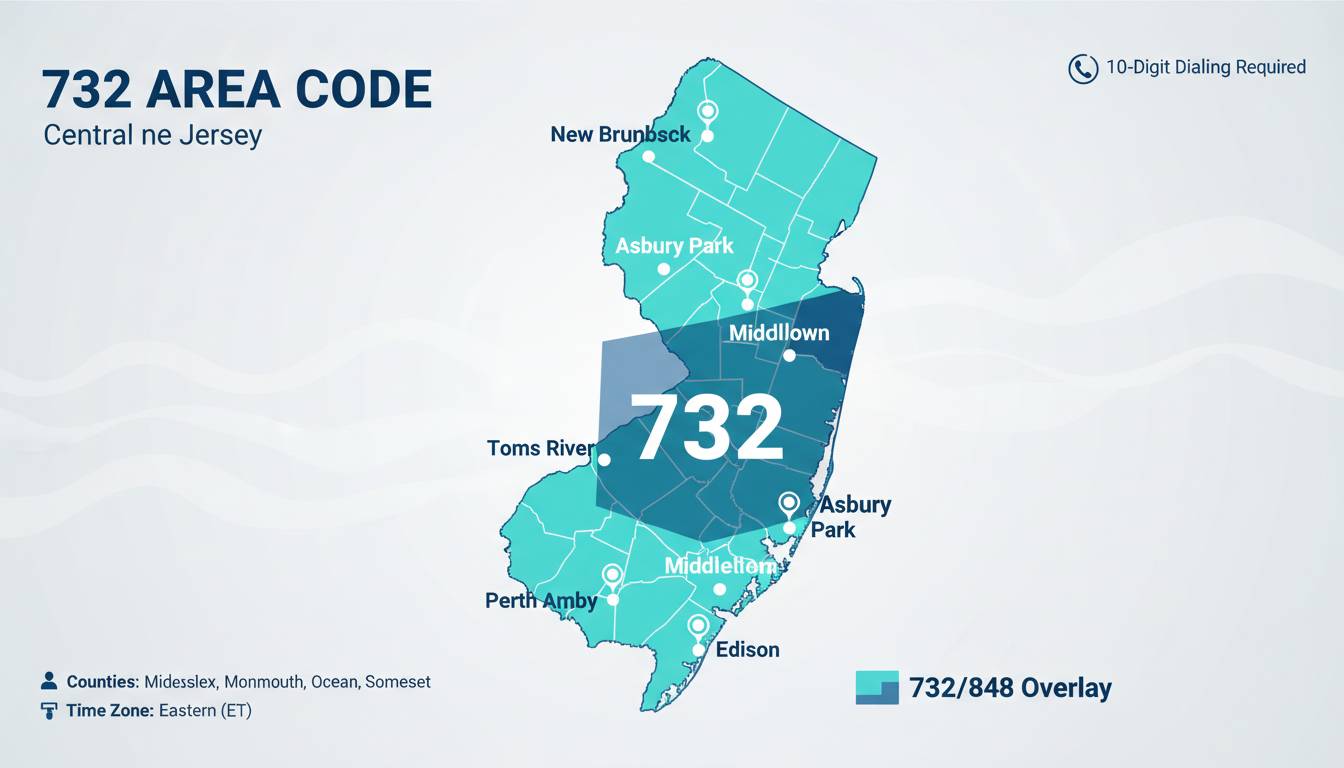 732 Area Code: Location, Cities Covered, and Key Information
