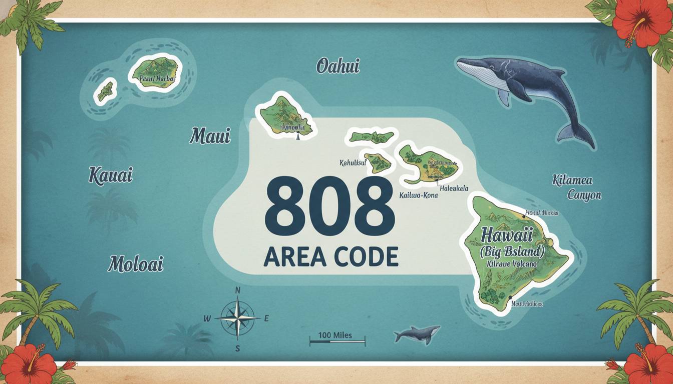 808 Area Code – Location, Map, History, and Who Uses It