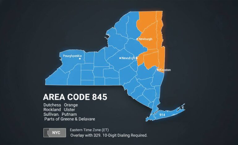 845 Area Code: Location, Cities, Map & Phone Number Information