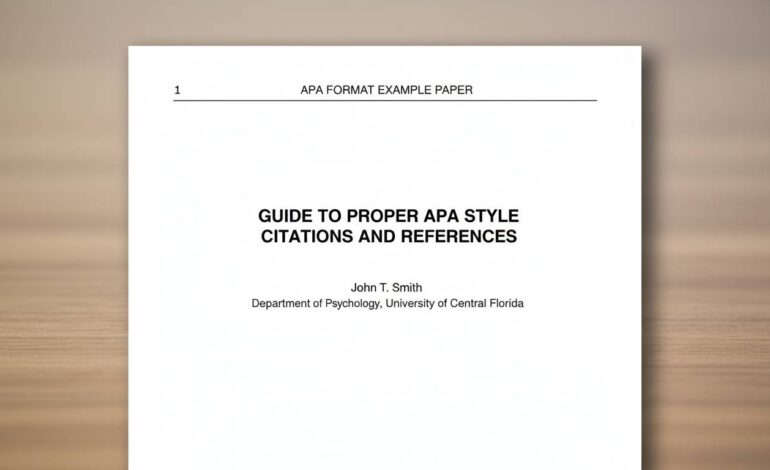 APA Format Example: Guide to Proper APA Style Citations and References