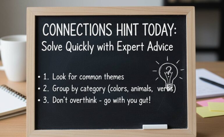 Connections Hint Today: Solve Fast with Pro Tips