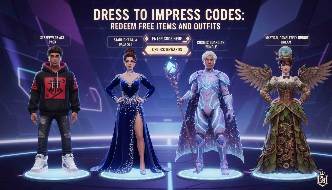 Dress to Impress Codes: Redeem Free Items and Outfits