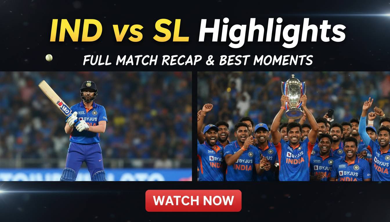 IND vs SL Highlights - Full Match Recap & Best Moments | Watch Now
