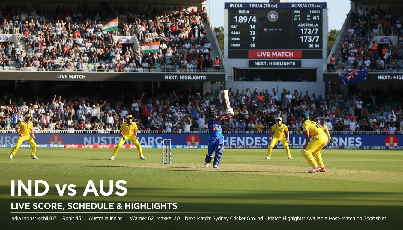 India vs Australia Live Match Score, Schedule & Highlights
