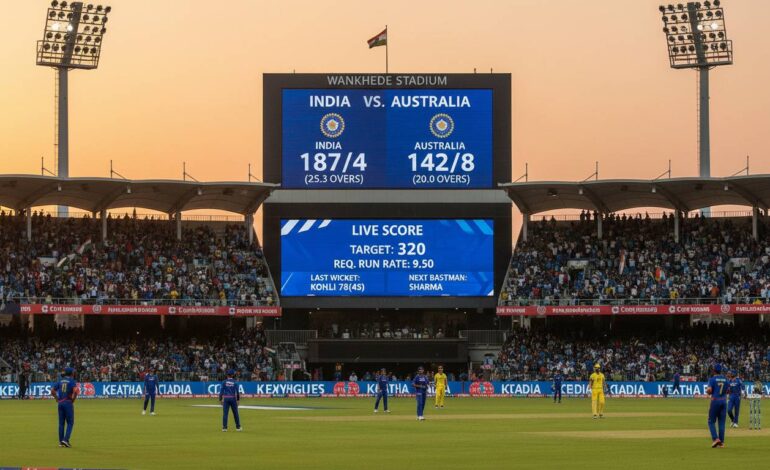 India vs Australia Live Score – Real-Time Cricket Updates