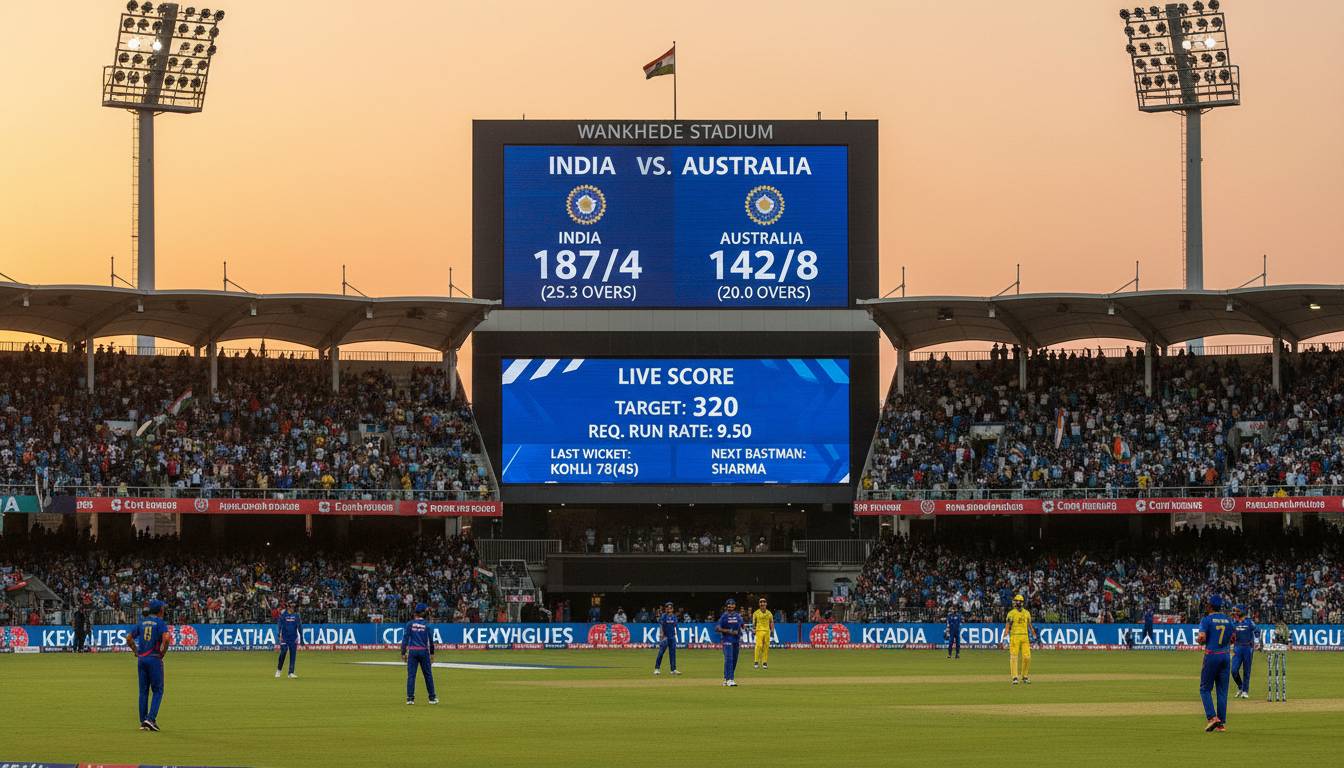 India vs Australia Live Score - Real-Time Cricket Updates