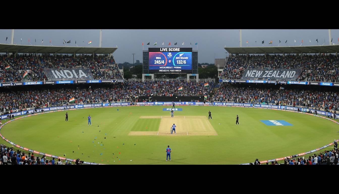 India vs New Zealand Live Score, Match Result & Highlights