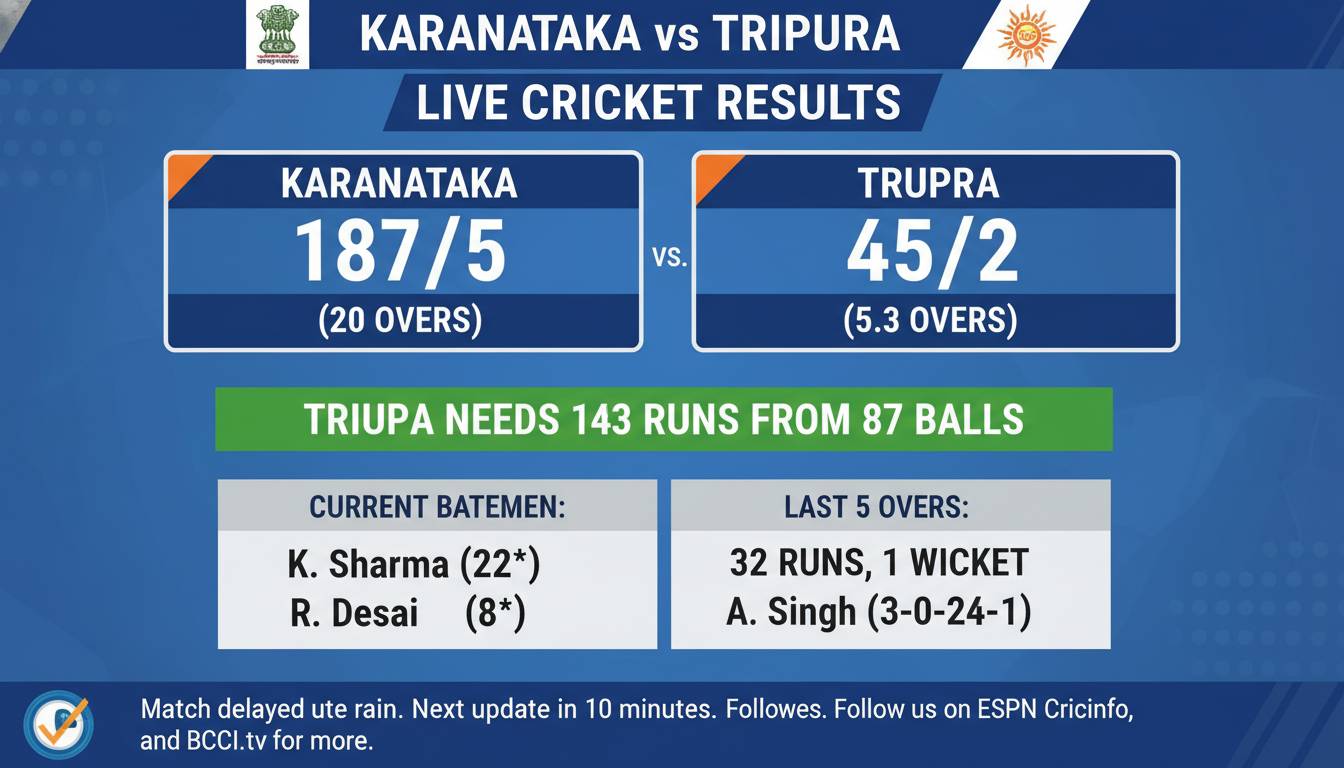 Karnataka vs Tripura Match Scorecard - Live Cricket Results