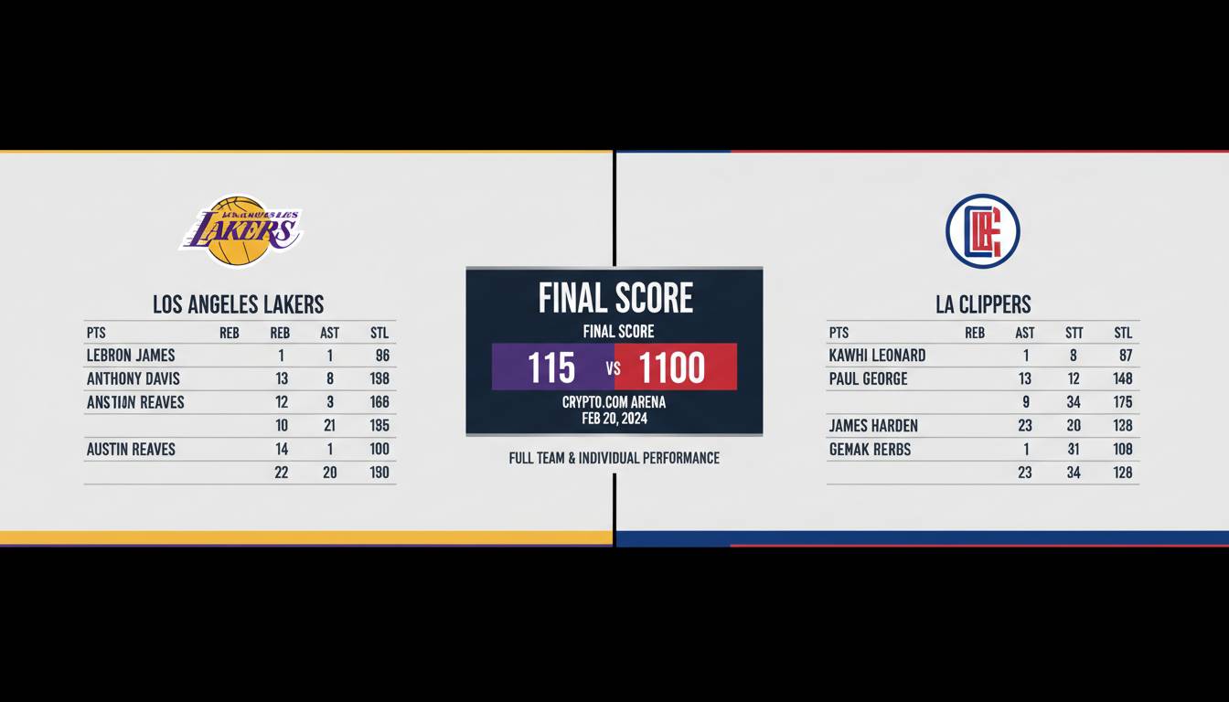 Lakers vs LA Clippers Match Player Stats: Full Team & Individual Performance