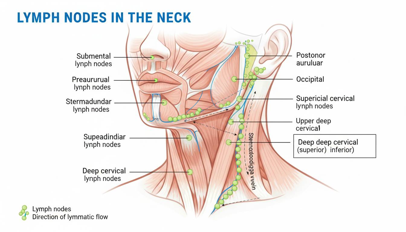 Lymph Nodes in Neck: Locations, Functions, and Common Causes of Swelling