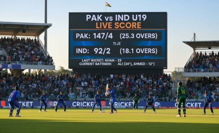 Pak vs Ind U19 Live Score – Real-Time Updates | Cricket