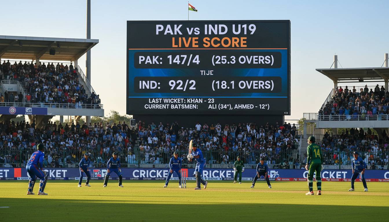 Pak vs Ind U19 Live Score - Real-Time Updates | Cricket
