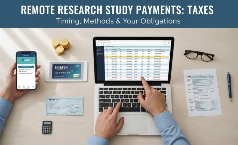 Remote Research Study Payments: Timing, Methods & Taxes