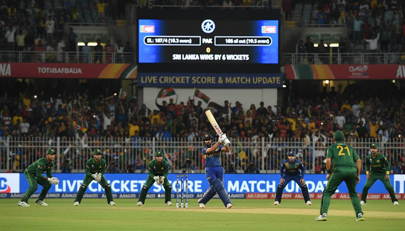 SL vs Pakistan Live Cricket Score & Match Update