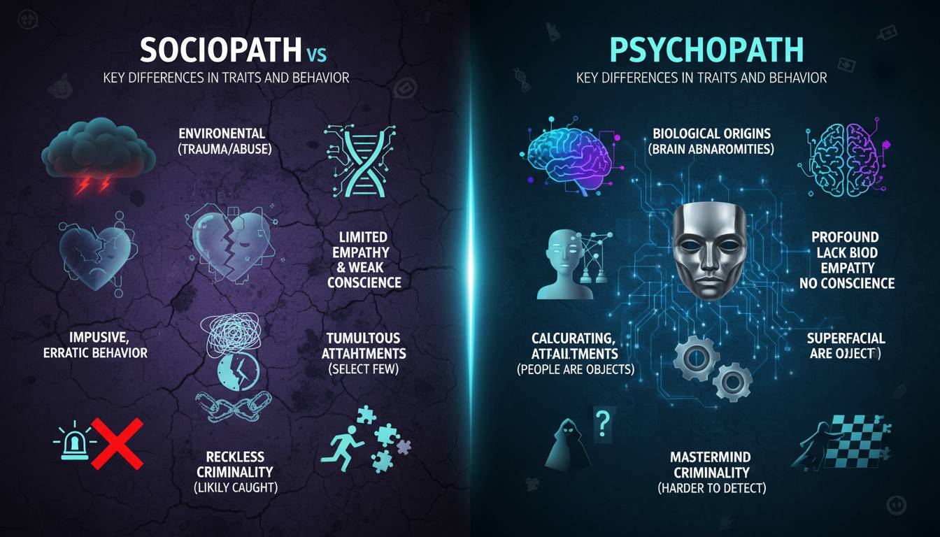 Sociopath vs Psychopath: Key Differences in Traits and Behavior
