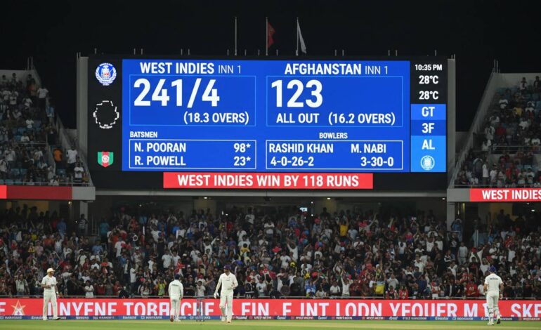 West Indies vs Afghanistan Scorecard – Live Cricket Match