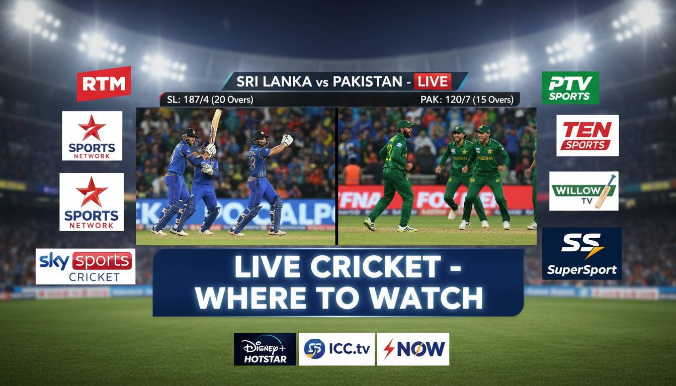 Where to Watch Sri Lanka vs Pakistan Cricket Match Live