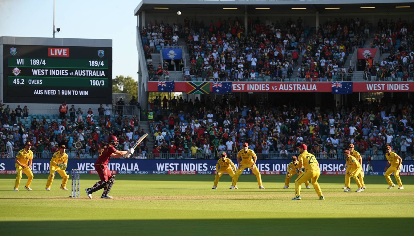WI vs AUS Live Score: West Indies vs Australia Cricket Match Live